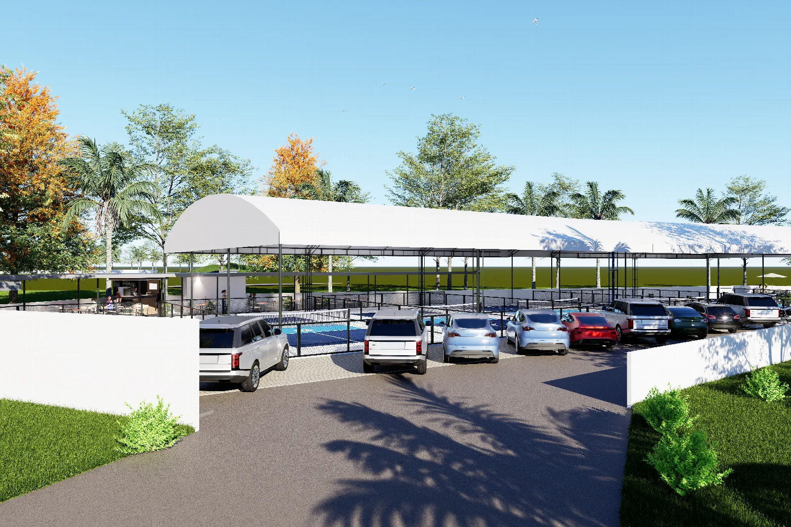 RIVER pickleball net system at ELEV8 Sports Center