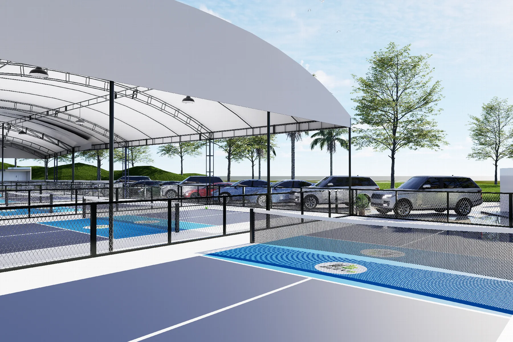 ELEV8 premium cushioned indoor court render